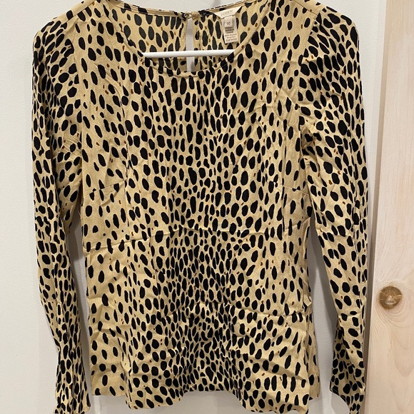 J. Crew Tops - J. Crew Cheetah Blouse / Shirt Sz. 00